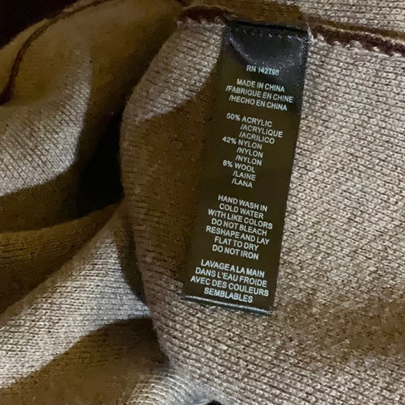 Nordstrom Vertigo Open Front Hooded Burgundy Cardigan Sweater Coat - Picture 3 of 4